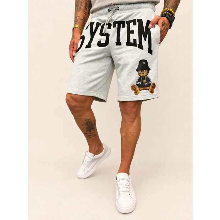 Street Style Spor Şort Gri