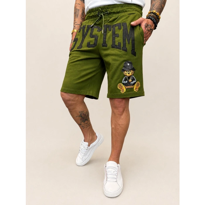 Street Style Spor Şort Haki