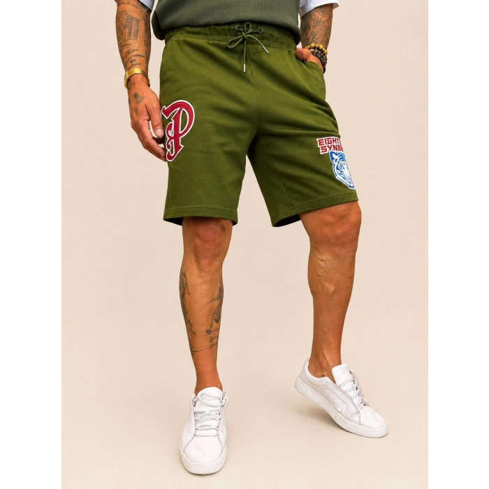 Street Style Spor Şort Yeşil