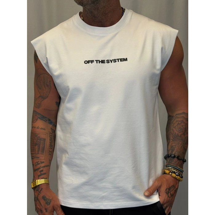 Tiger Kolsuz T-Shirt Beyaz