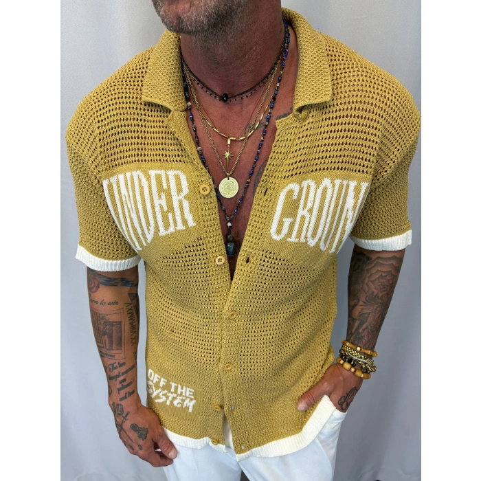 Triko Akrilik Under Gömlek Hardal