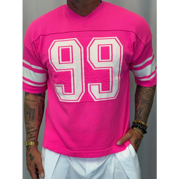 Triko American T-Shirt Pembe