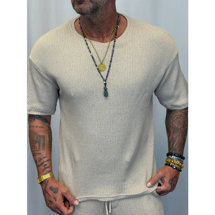 Triko Örme Takım Bej