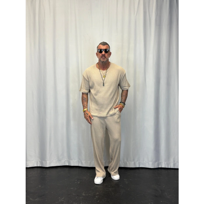 Triko Örme Takım Bej