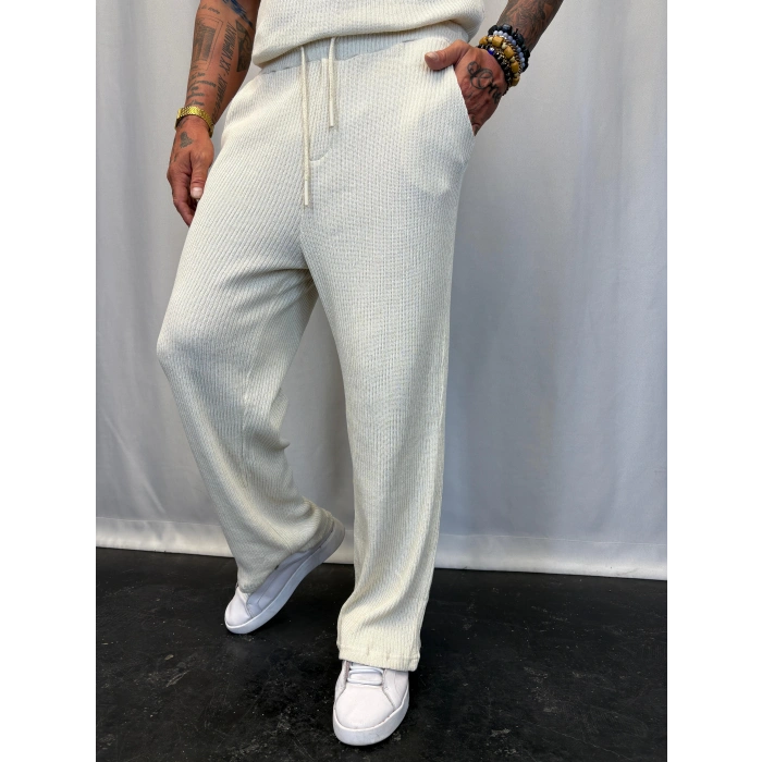 Triko Örme Takım Beyaz