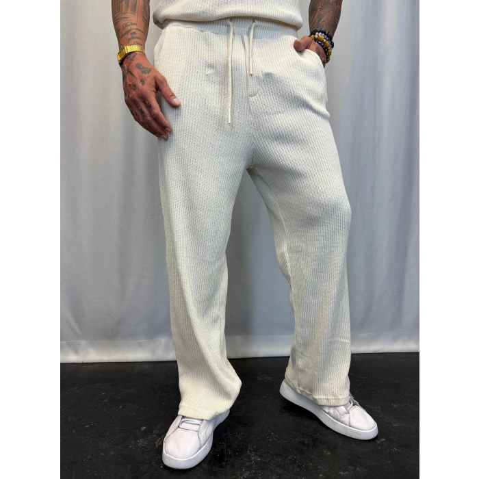 Triko Örme Takım Beyaz