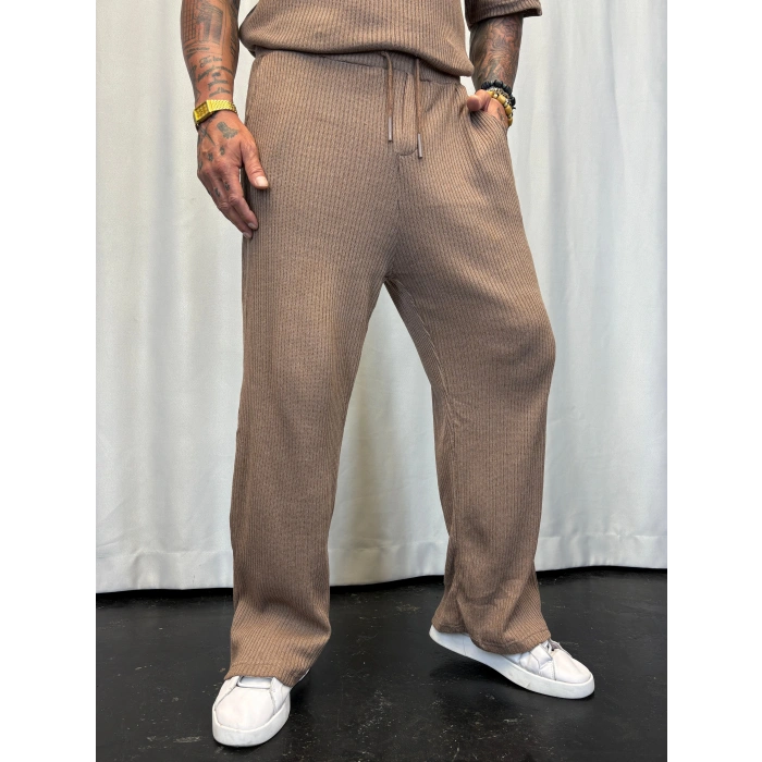 Triko Örme Takım Kahve