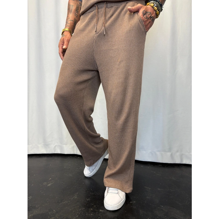 Triko Örme Takım Kahve