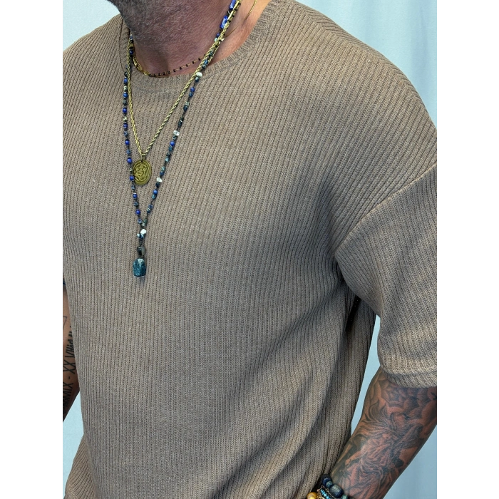 Triko Örme Takım Kahve