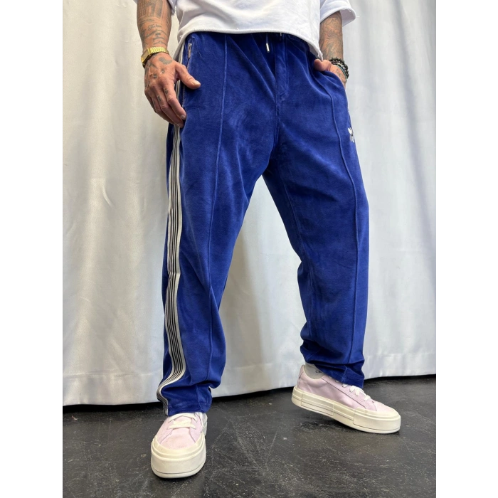 Velvet Kadife Eşofman Altı Mavi