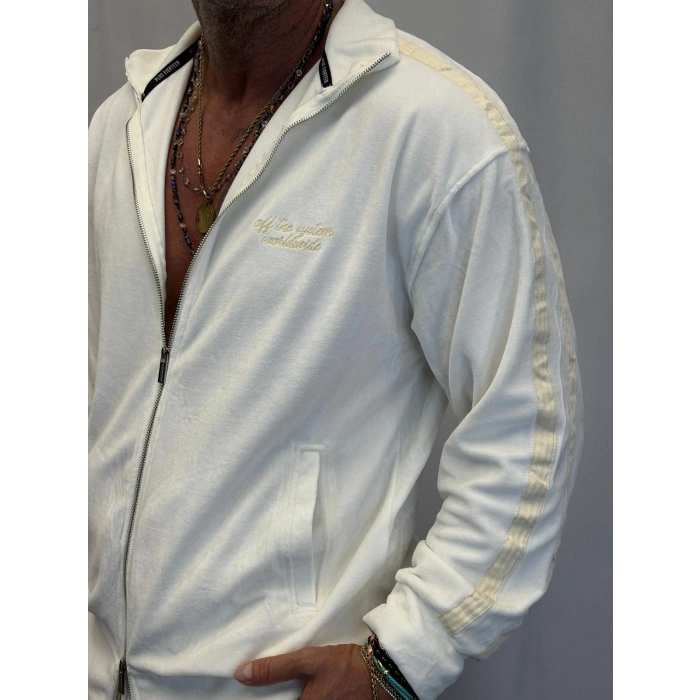 Velvet Kadife Eşofman Takım Beyaz