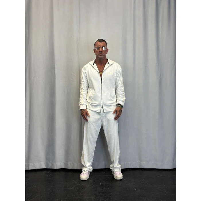 Velvet Kadife Eşofman Takım Beyaz