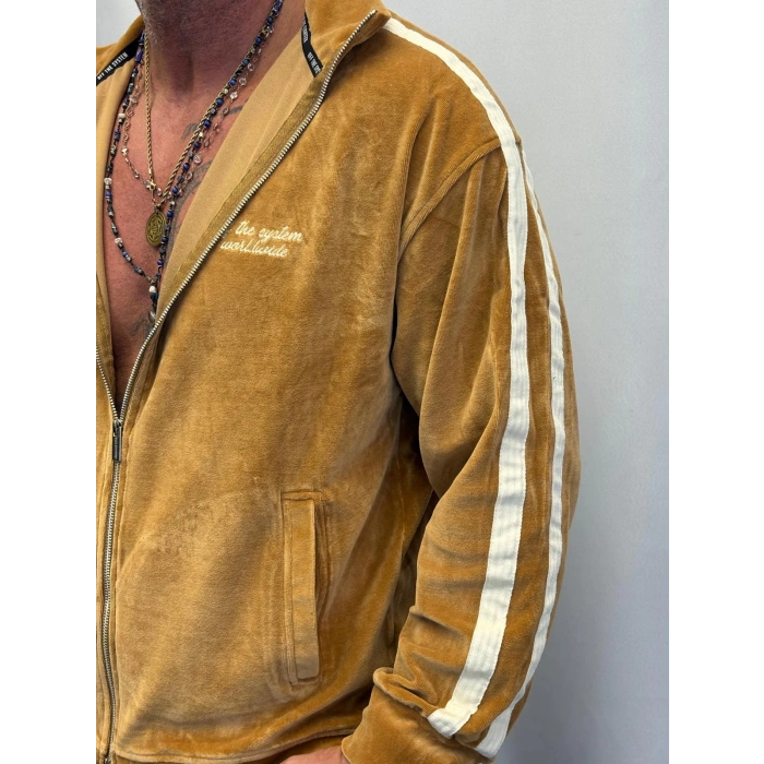 Velvet Kadife Eşofman Takım Camel