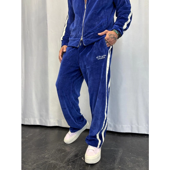 Velvet Kadife Eşofman Takım Lacivert