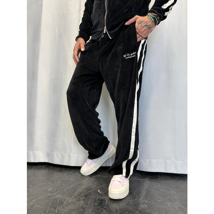 Velvet Kadife Eşofman Takım Siyah