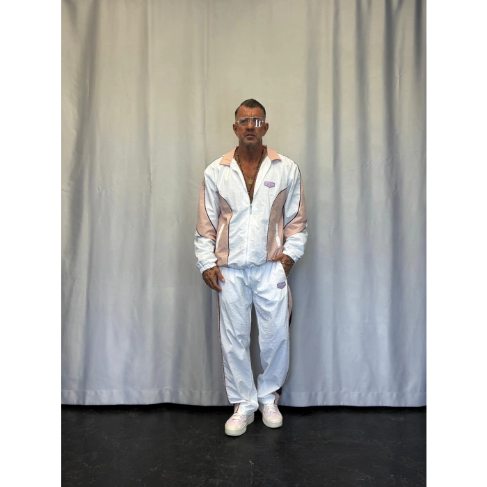 Vintage Crinkle Takım Beyaz