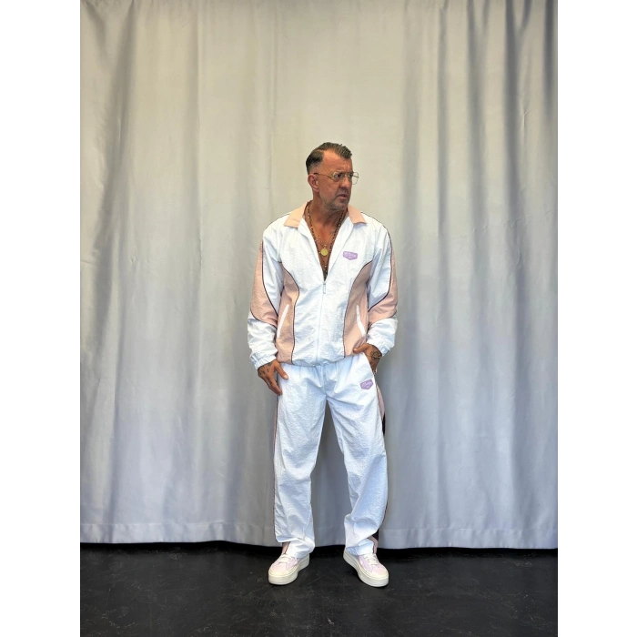 Vintage Crinkle Takım Beyaz