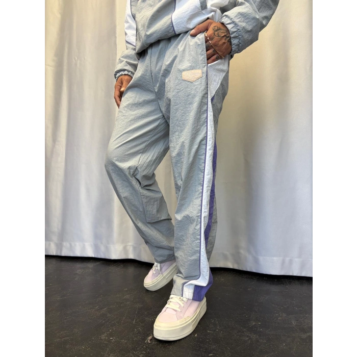 Vintage Crinkle Takım Gri