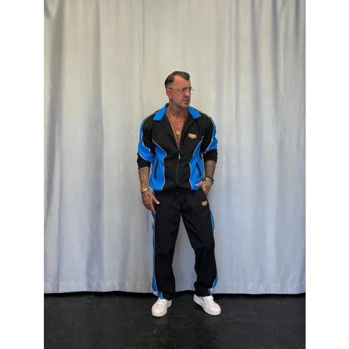 Vintage Crinkle Takım Siyah