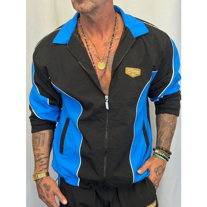 Vintage Crinkle Takım Siyah