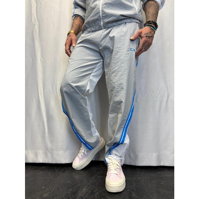 Vintage Şerit Detaylı Takım Gri