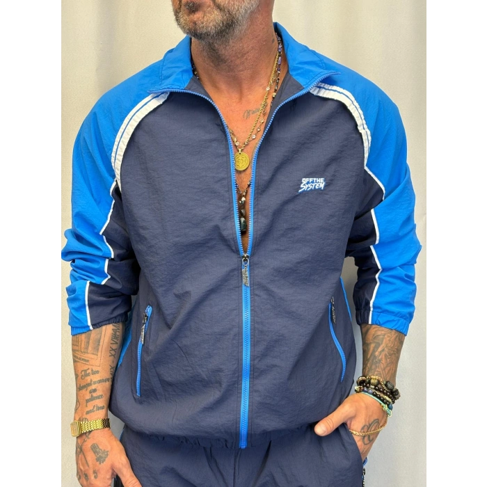 Vintage Şerit Detaylı Takım Lacivert