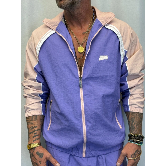 Vintage Şerit Detaylı Takım Lila