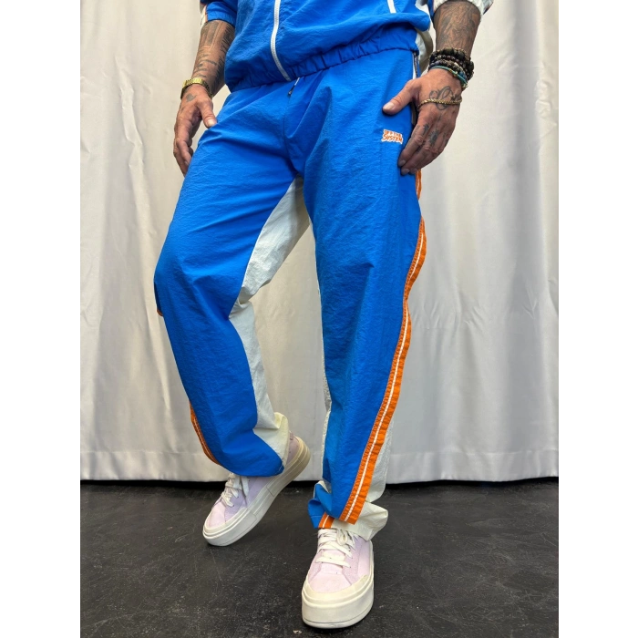 Vintage Şerit Detaylı Takım Mavi