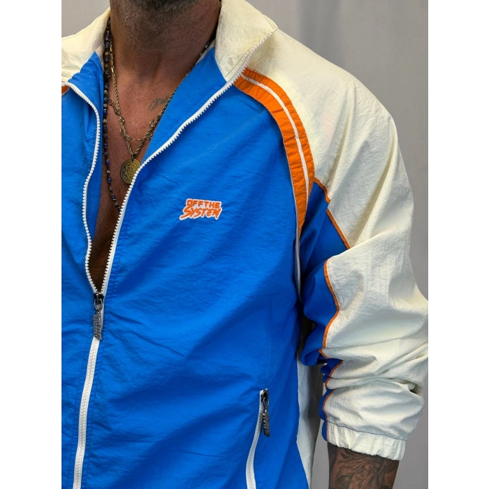 Vintage Şerit Detaylı Takım Mavi