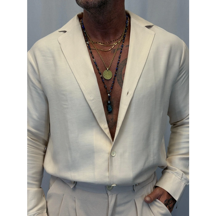 Viscoze Akyaka Gömlek Ekru