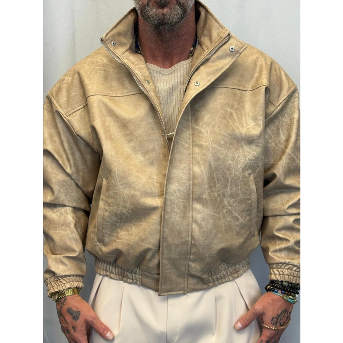 Washing Effect Pu Deri Mont Bej