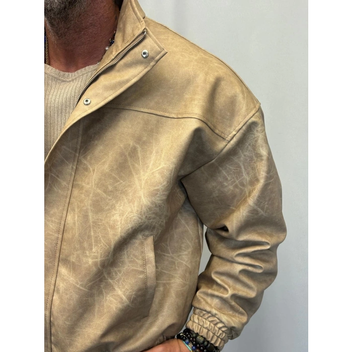 Washing Effect Pu Deri Mont Bej