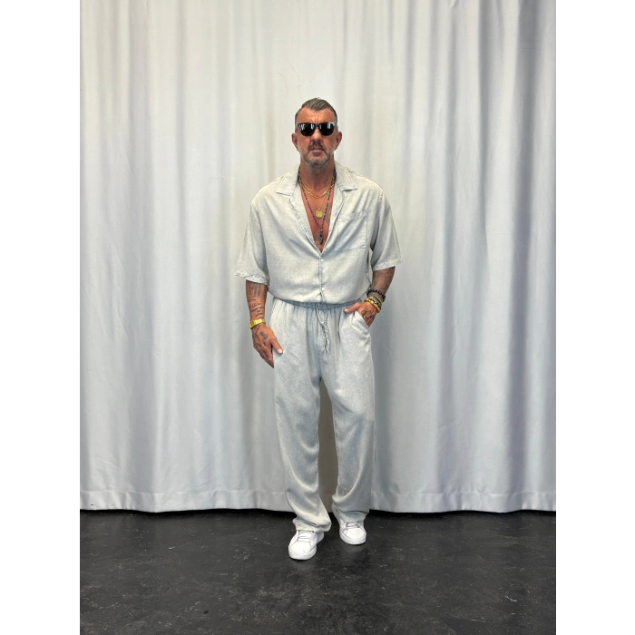 Yıkamalı Tensel Takım Gri