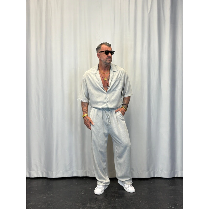 Yıkamalı Tensel Takım Gri