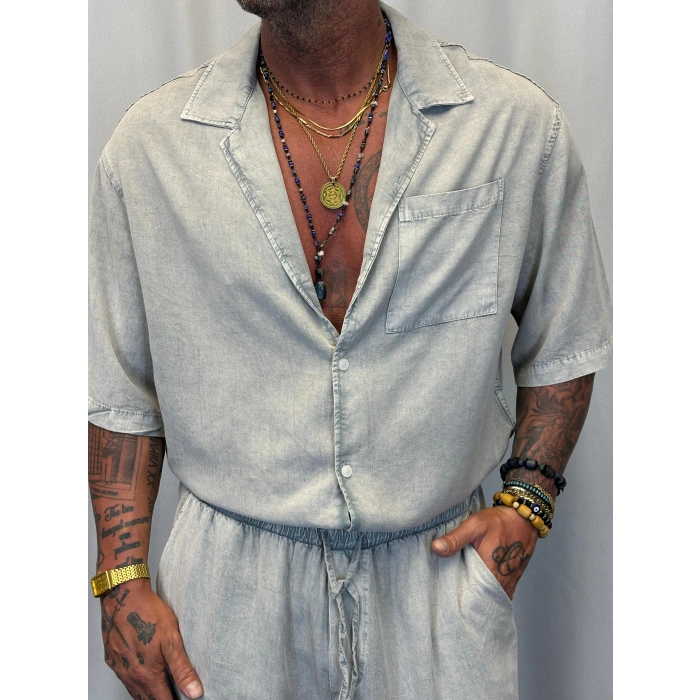 Yıkamalı Tensel Takım Gri