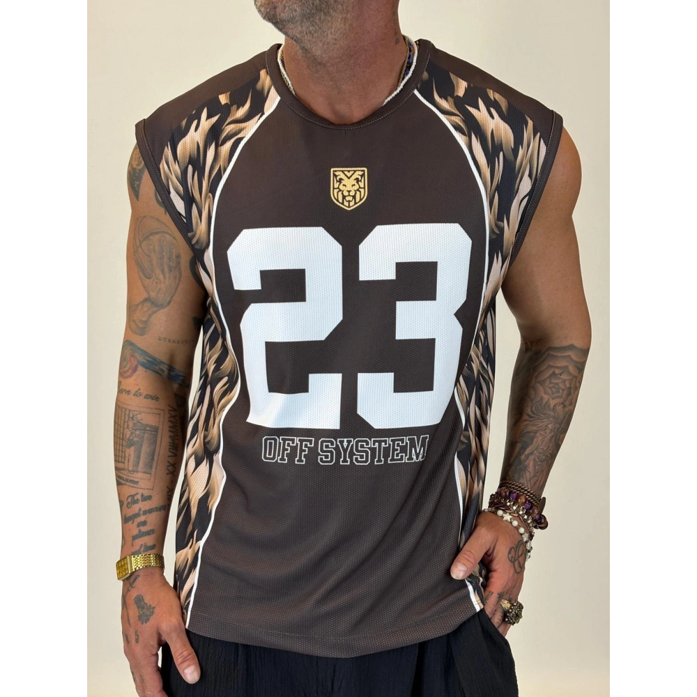 23 Leopar Desenli Sleeves Kahve