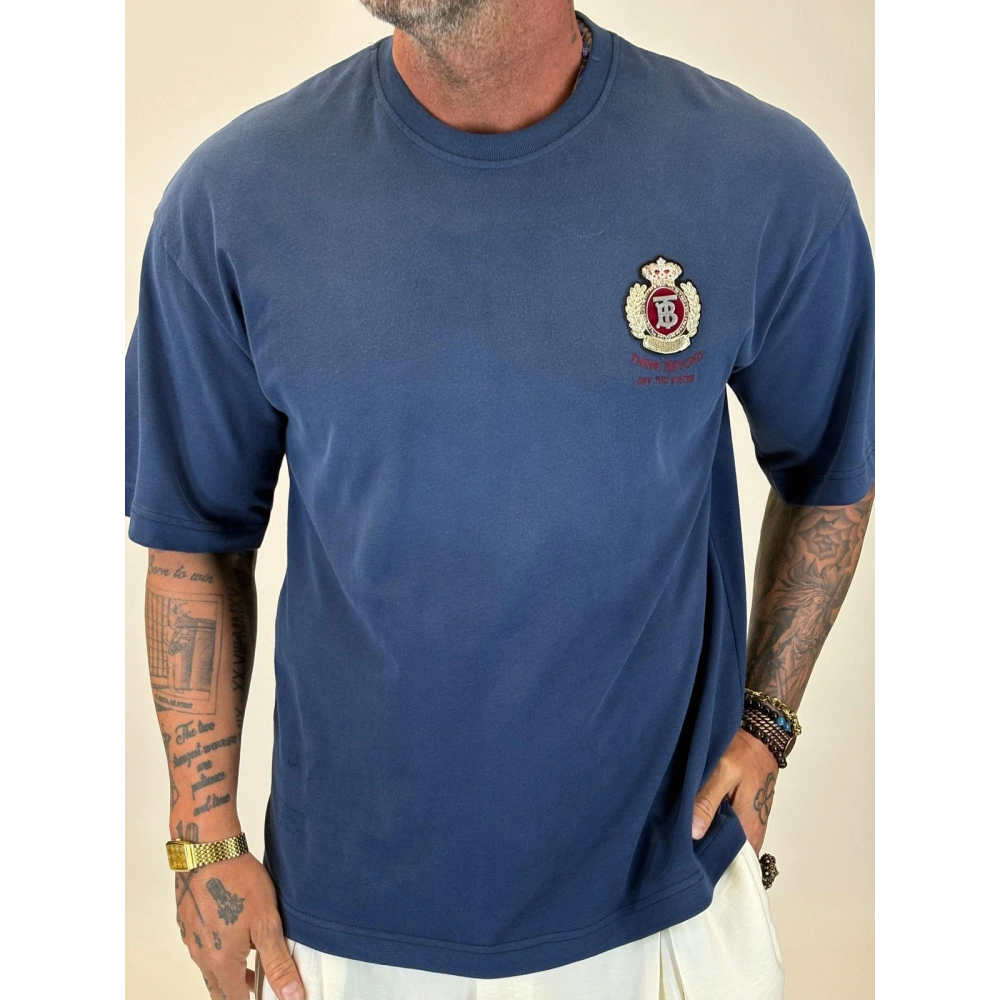 TB Broş Detaylı T-shirt Lacivert