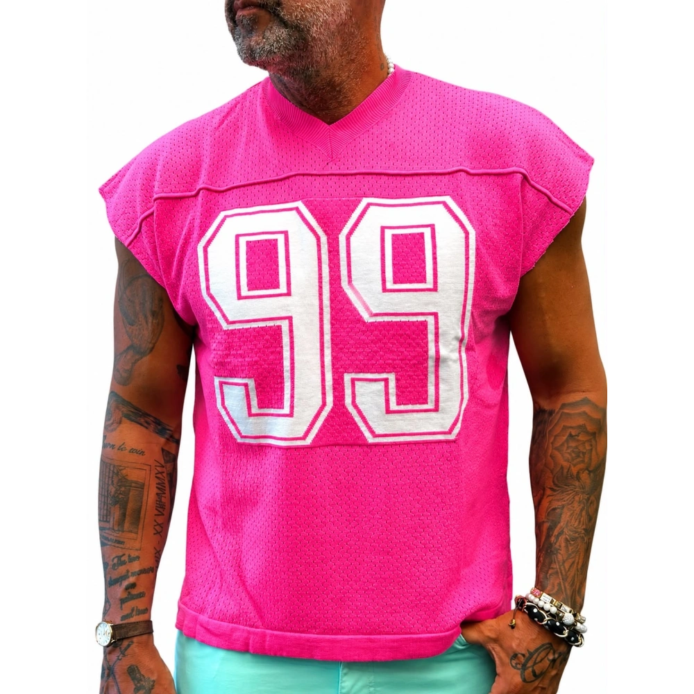 99 Sleeveless T-shirt Pembe