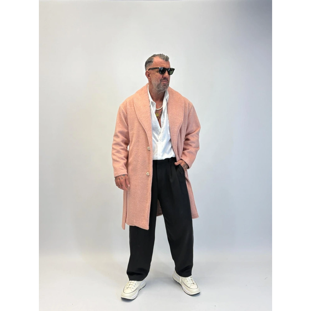 Fransız Cashmere Şalyaka Kaban Pudra