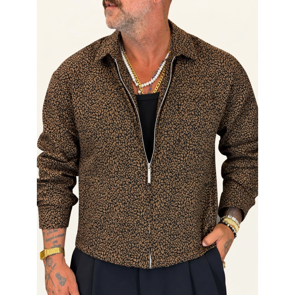 Leopard Crop Ceket