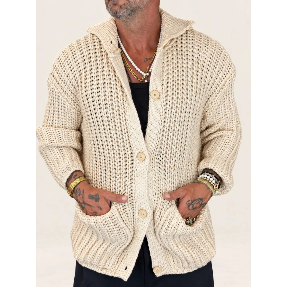 Long Knıt Cardigan Ekru