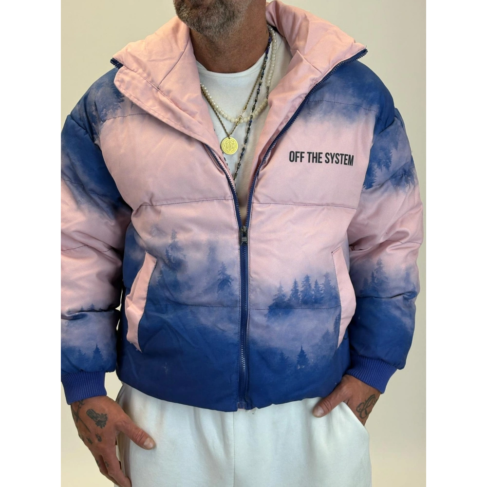 Puffer Mont Lacivert Desenli