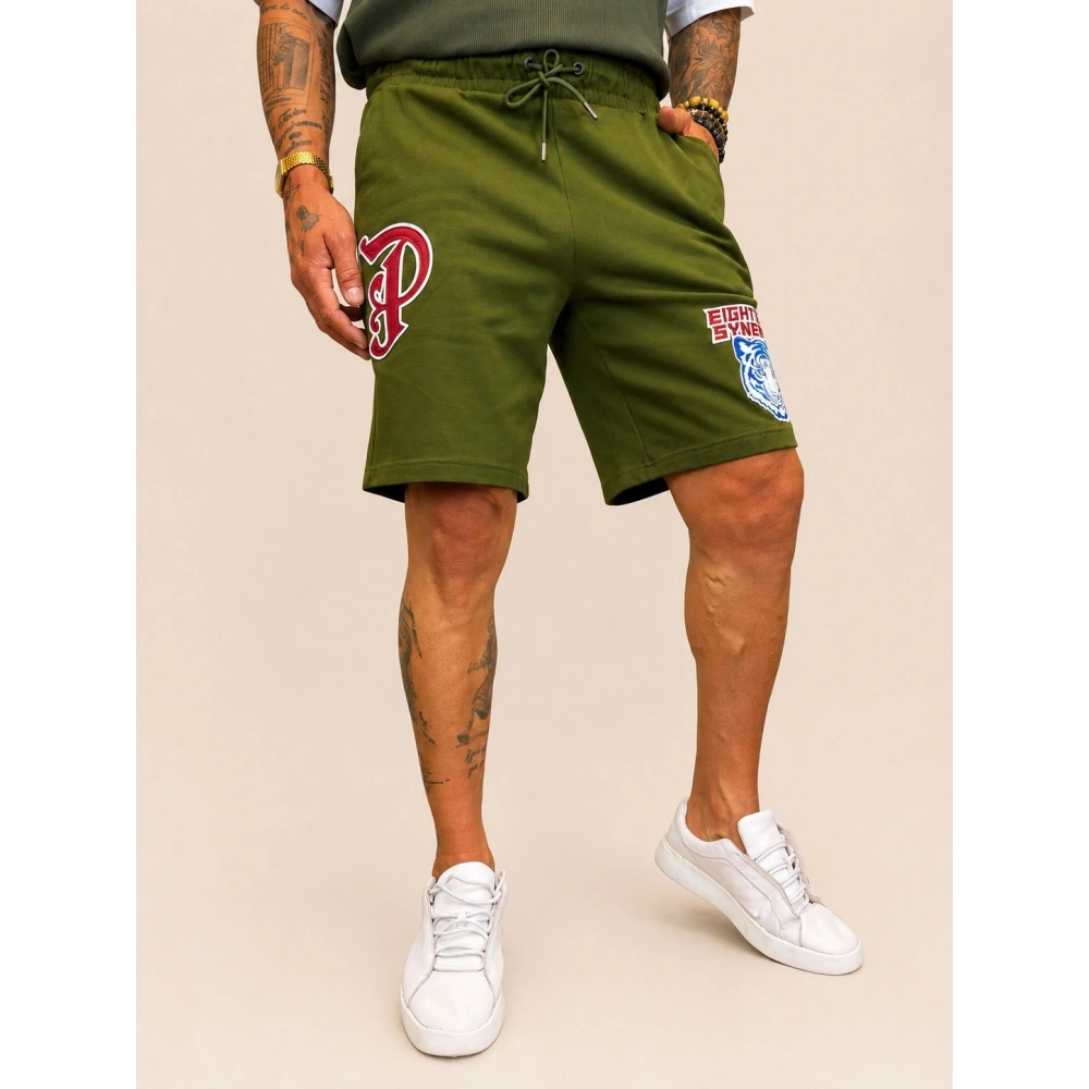 Street Style Spor Şort Yeşil