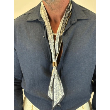 Broşlu Fular Leopar Desenli