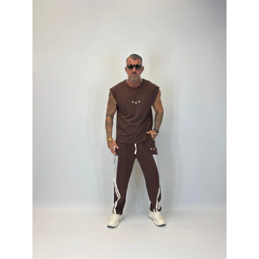 3 Stars Kolsuz Takım Kahverengi