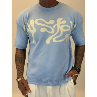 İpek Triko System T-Shirt Mavi