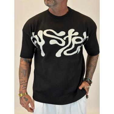 İpek Triko System T-Shirt Siyah