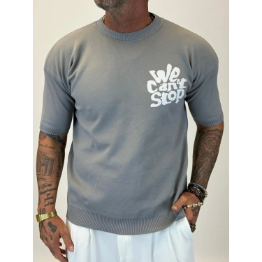 İpek Triko We Cant T-Shirt Gri