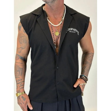 Star Kolsuz Gömlek Siyah