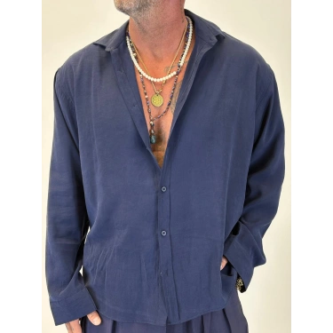 Organic Tesla Gömlek Lacivert